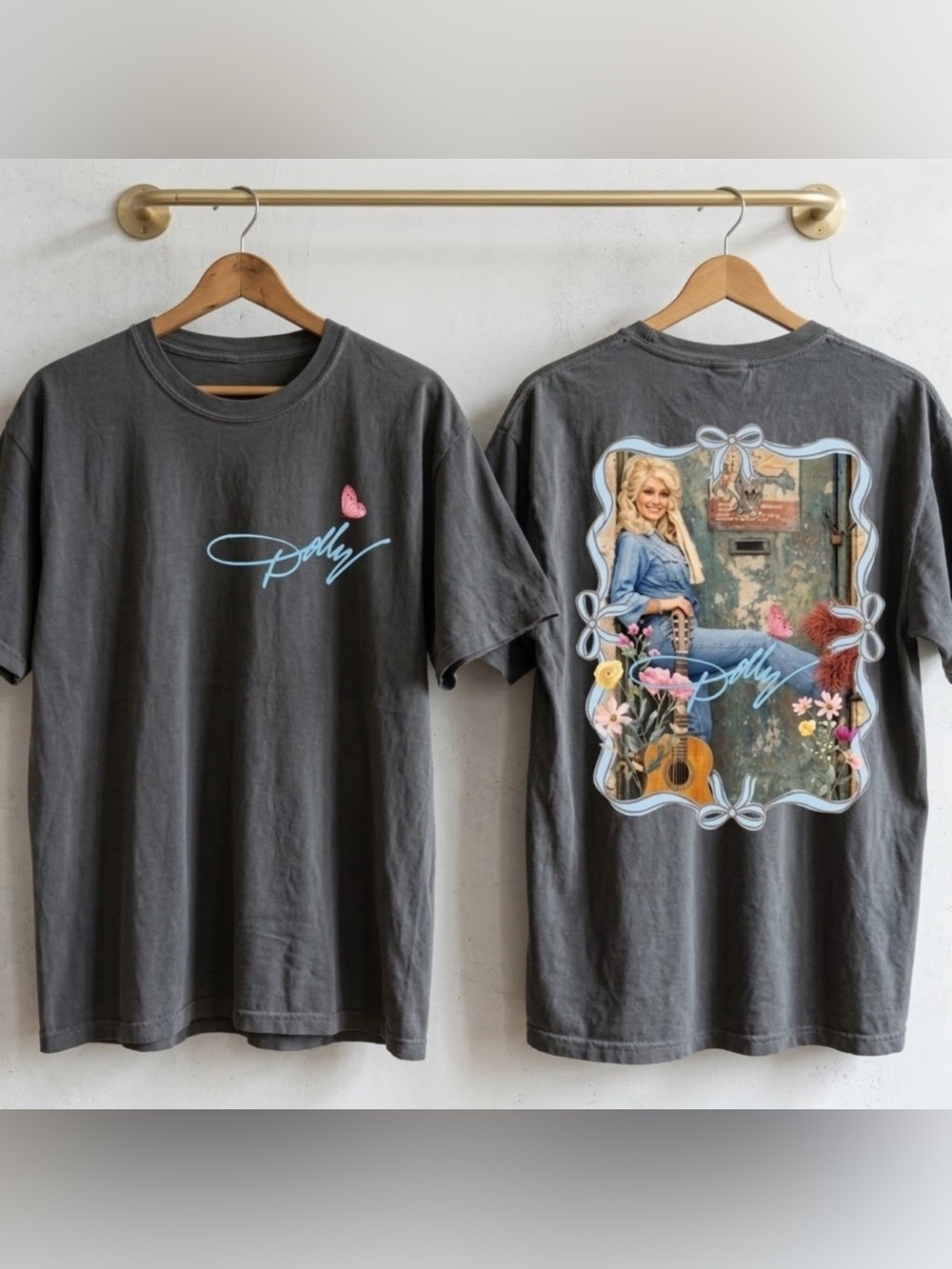 Gildan Black Dolly Parton T-Shirt Country Music Graphic Tee